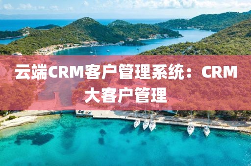 云端CRM客户管理系统：CRM大客户管理