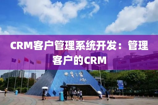 CRM客户管理系统开发：管理客户的CRM