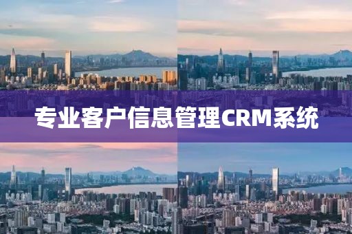专业客户信息管理CRM系统