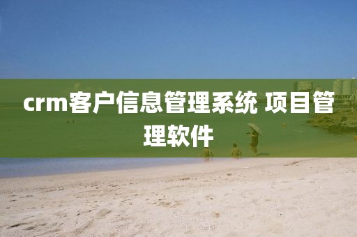crm客户信息管理系统 项目管理软件