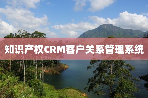 知识产权CRM客户关系管理系统