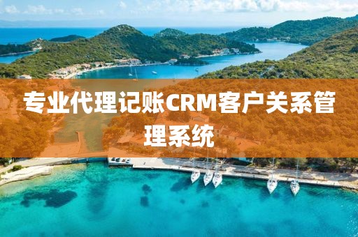 专业代理记账CRM客户关系管理系统