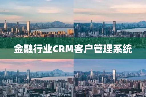 金融行业CRM客户管理系统