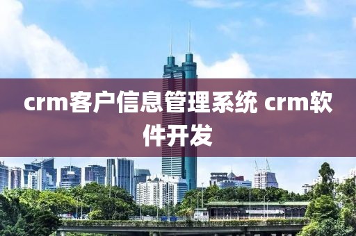 crm客户信息管理系统 crm软件开发