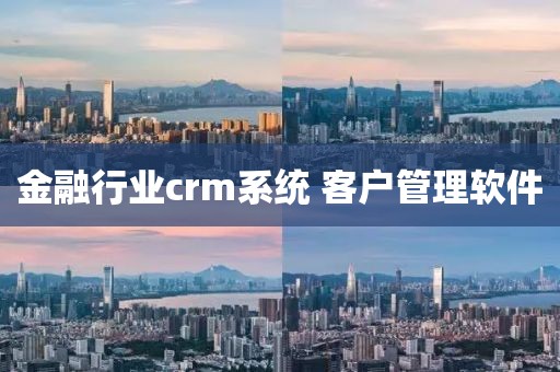 金融行业crm系统 客户管理软件