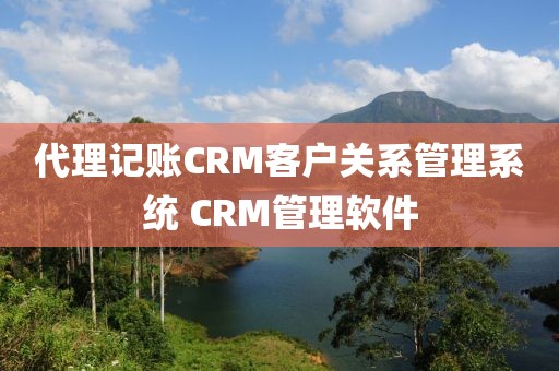 代理记账CRM客户关系管理系统 CRM管理软件