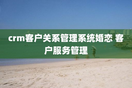 crm客户关系管理系统婚恋 客户服务管理