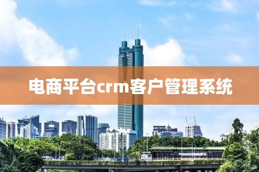 电商平台crm客户管理系统