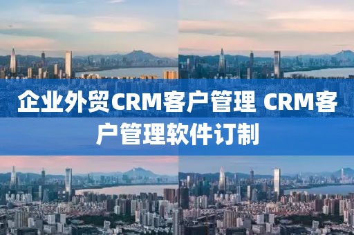 企业外贸CRM客户管理 CRM客户管理软件订制