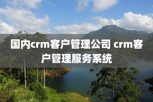 国内crm客户管理公司 crm客户管理服务系统