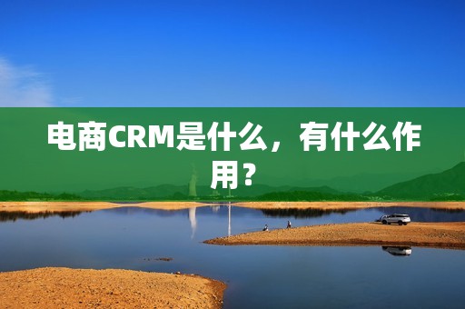电商CRM是什么，有什么作用？