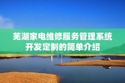 芜湖家电维修服务管理系统开发定制